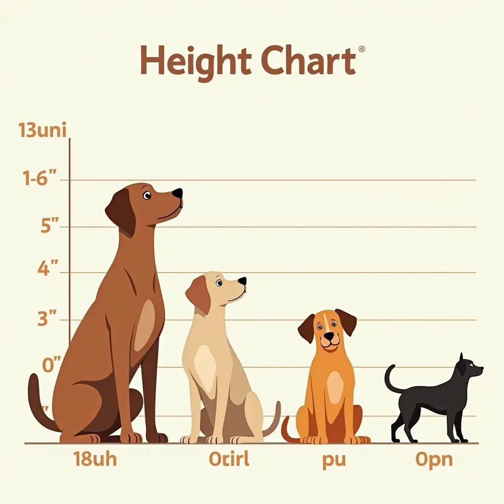 Labrador Retriever vs Great Dane visual height chart